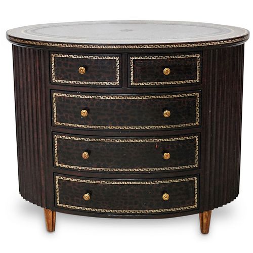 MAITLAND SMITH LEATHER EMBOSSED DRESSERDESCRIPTION: