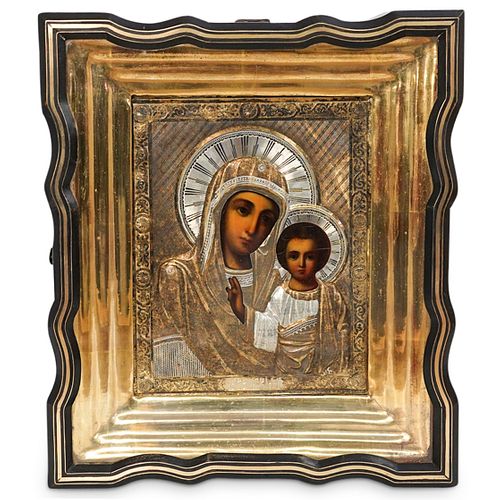 ANTIQUE RUSSIAN MADONNA & CHILD