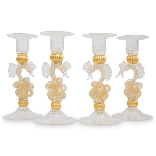  4PC VENETIAN SALVIATI SEAHORSE 38d7c6