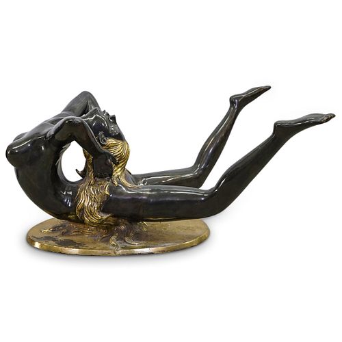 BRASS NUDE FEMALE FIGURE EROTIC