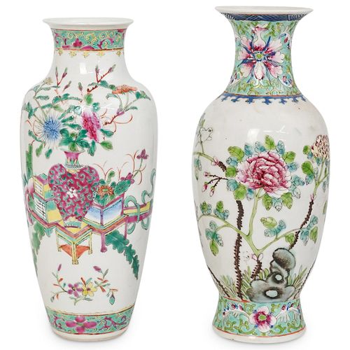 (2 PC)CHINESE FAMILLE VERTE PORCELAIN