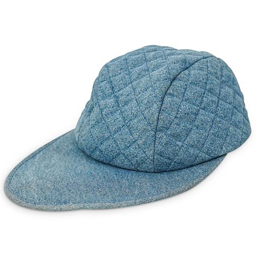 VINTAGE CHANEL QUILTED DENIM HATDESCRIPTION  38d82b