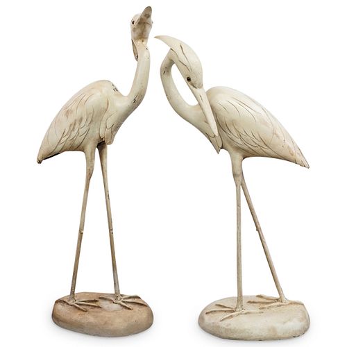 PAIR OF LARGE HERON BIRDS DECORATIVE 38d866