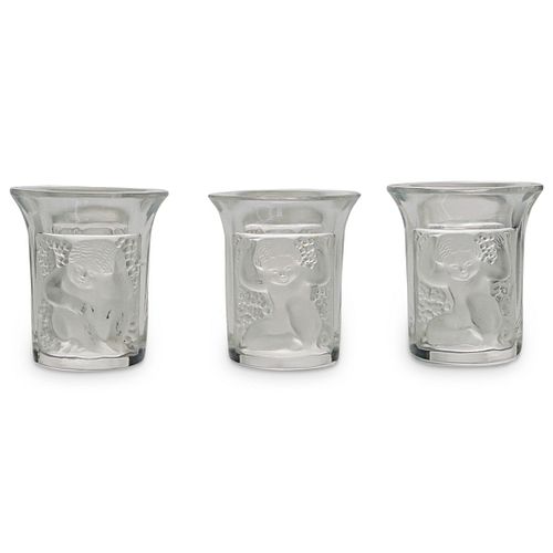  3 PC LALIQUE ENFANTS LIQUOR CRYSTAL 38d8a7