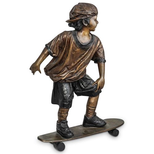 "DANA" SIGNED BRONZE SKATEBOARDING