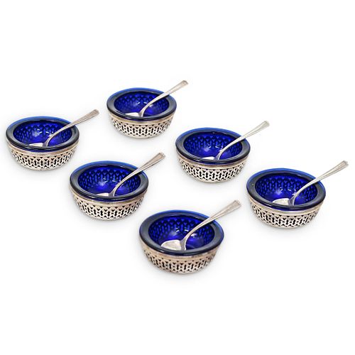 (6 PC) WEBSTER STERLING SILVER SALT