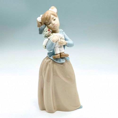 NAO BY LLADRO FIGURINE, GIRL WITH CLOWN