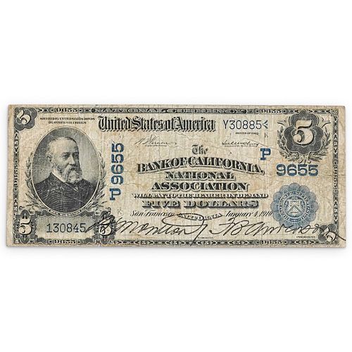 $5 US NATIONAL 1902 NOTEDESCRIPTION: