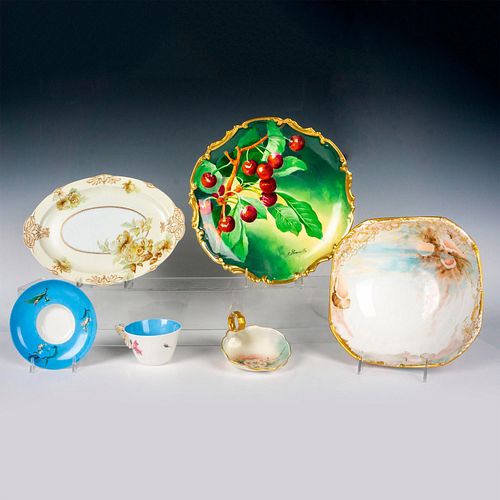 6PC LIMOGES FRANCE PORCELAIN TABLEWARE 38da9e