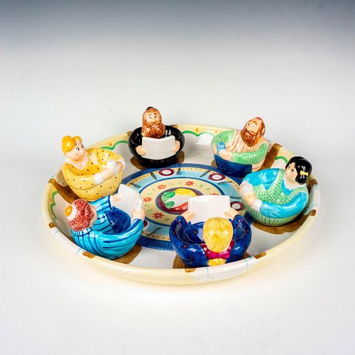 7PC LOTUS CERAMIC JUDAICA PASSOVER 38da9f