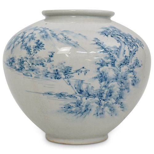 ANTIQUE JAPANESE BLUE & WHITE PORCELAIN