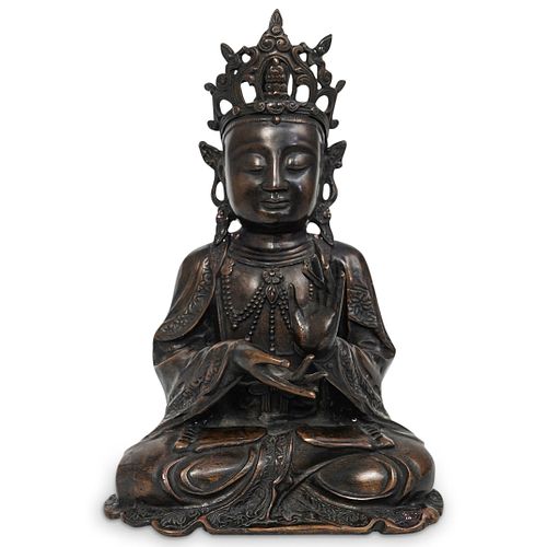 CHINESE MING BRONZE BUDDHA STATUEDESCRIPTION  38dae5