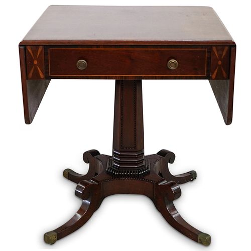 ANTIQUE ENGLISH DROP LEAF GAME TABLEDESCRIPTION: