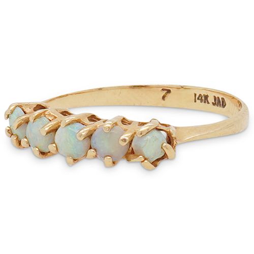 RETRO 14K GOLD AND OPAL RINGDESCRIPTION  38db32