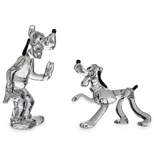 (2 PC) SWAROVSKI CRYSTAL DISNEY PLUTO