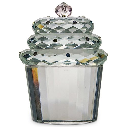 SIMON DESIGNS CRYSTAL CUPCAKE PAPERWEIGHT