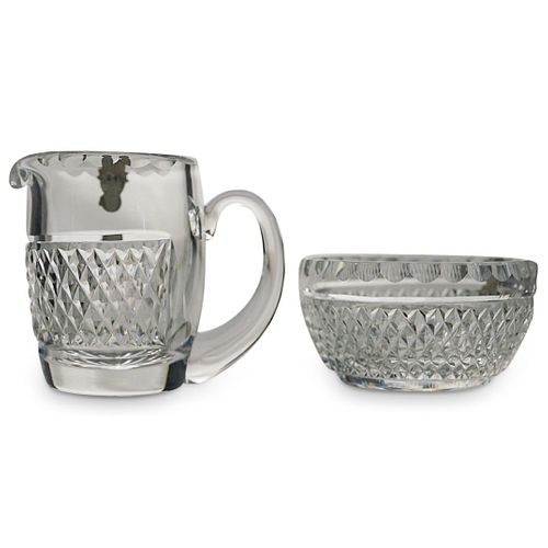 (2 PC) WATERFORD CRYSTAL SUGAR