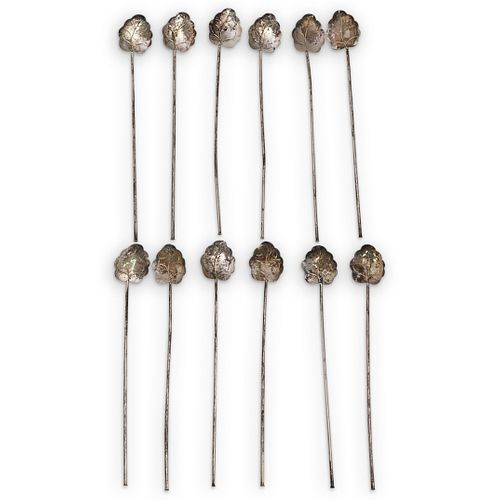  12 PC STERLING SILVER COCKTAIL 38dbf5