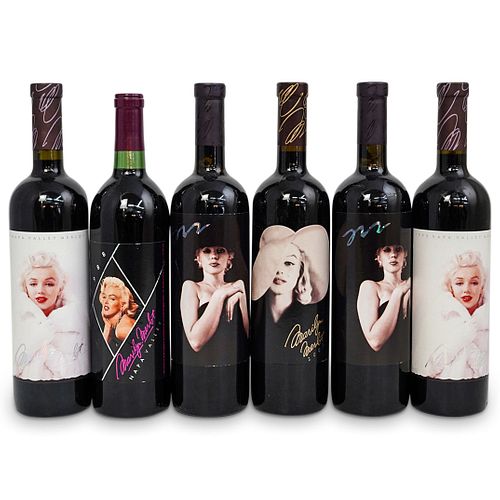 (6 BOTTLES) MARILYN MONROE WINE BOTTLES