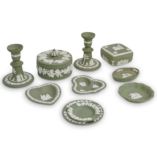 (10 PC) WEDGWOOD GREEN BISCUIT