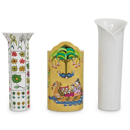 (3 PC) ROSENTHAL PORCELAIN VASES