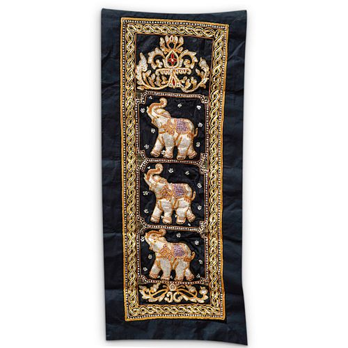 (4 PC) ELEPHANT KALAGA WALL HANGINGSDESCRIPTION: