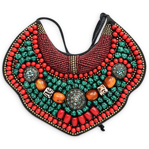 TIBETAN TRIBAL BEADED COLLAR NECKLACEDESCRIPTION  38dc54