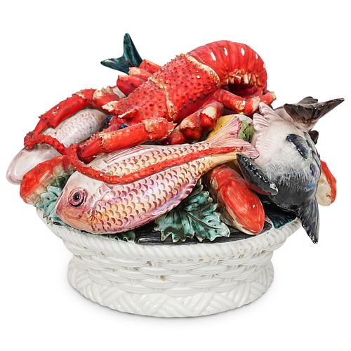 VINTAGE PALISSY STYLE ITALIAN SEAFOOD