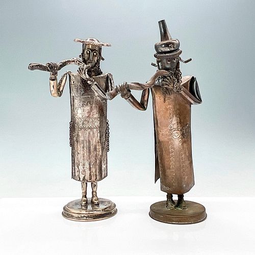 PAIR OF SILVER SHLOMO OHANA JUDAICA