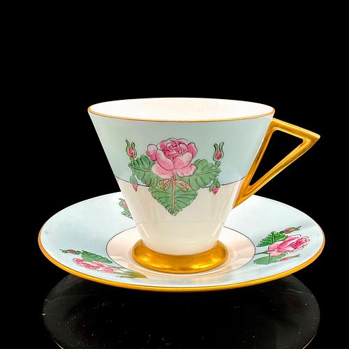 2PC SHELLEY ENGLAND ART DECO CUP 38dd95