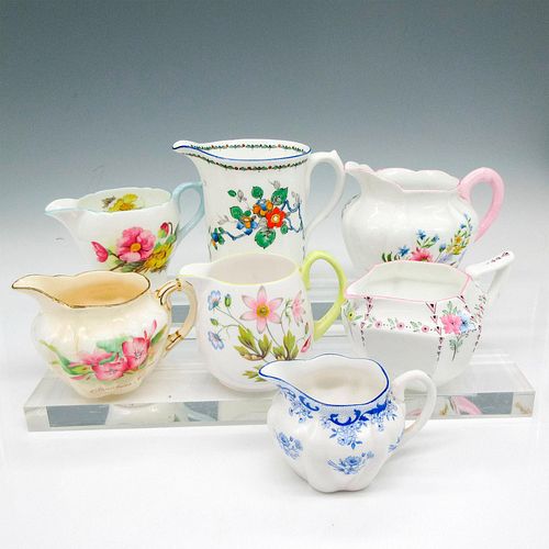 7PC SHELLEY BONE CHINA CREAMERSPatterns 38ddac