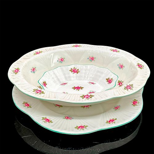 3PC SHELLEY ENGLAND BOWL, PLATE,