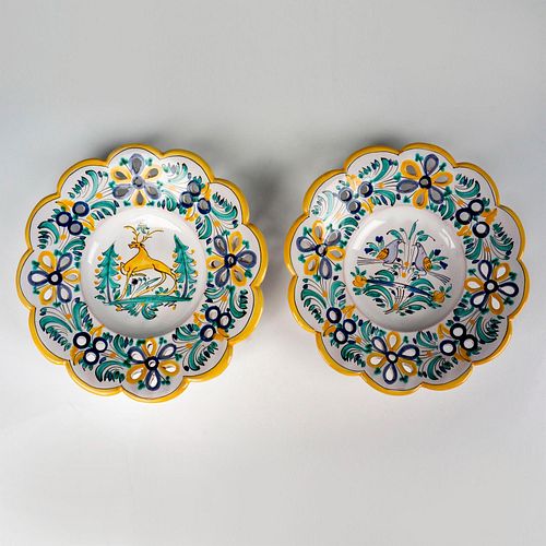 PAIR OF DECORATIVE MODRA MAJOLICA CERAMIC