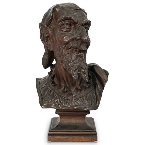 EMILE EGAZE FRENCH BRONZE BUSTDESCRIPTION: