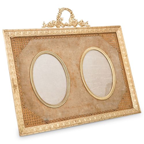 FRENCH GILT BRONZE PICTURE FRAMEDESCRIPTION: