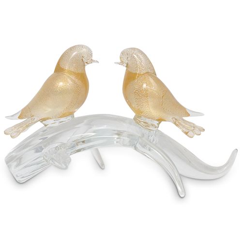 MURANO GLASS "TWO BIRDS ON A TREE