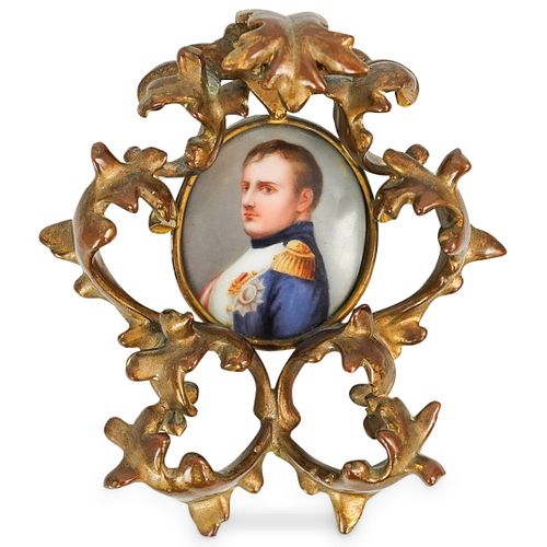 ANTIQUE NAPOLEON MINIATURE PORTRAITDESCRIPTION: