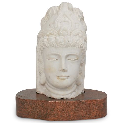 MARBLE GUAN YIN BUDDHA BUSTDESCRIPTION: