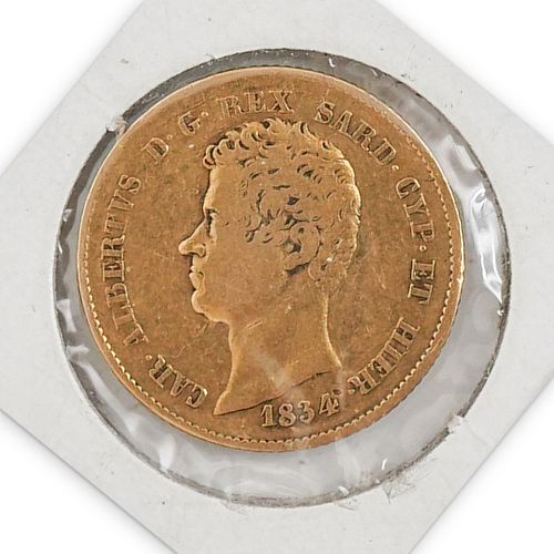 1834 EAGLE ITALY 20 LIRE SARDINIA 38df1c