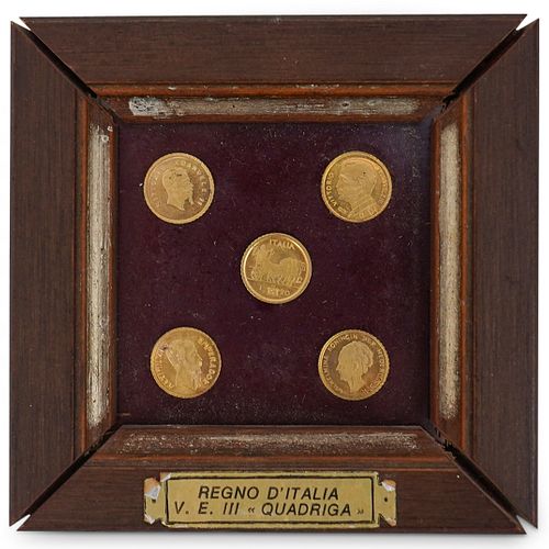  5PC KINGDOM OF ITALY GOLD COIN 38df24