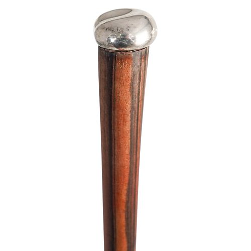 STERLING & ROSEWOOD WALKING STICKDESCRIPTION: