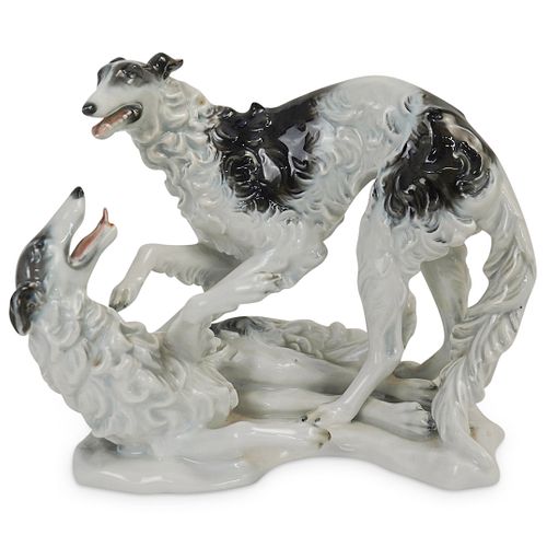 ROSENTHAL PORCELAIN GREYHOUND SCULPTUREDESCRIPTION: