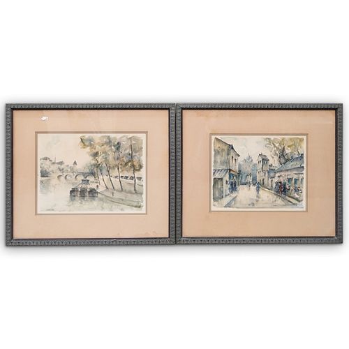  2PC PAIR OF PERISIAN WATERCOLORSDESCRIPTION  38df85