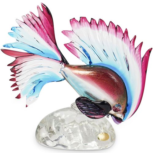 MURANO ART GLASS TROPICAL FISH SCULPTUREDESCRIPTION: