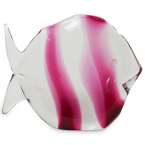 MURANO ART GLASS FISH SCULPTUREDESCRIPTION: