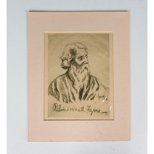 ORIGINAL ETCHING ON PAPER RABINDRANATH 38dfc8