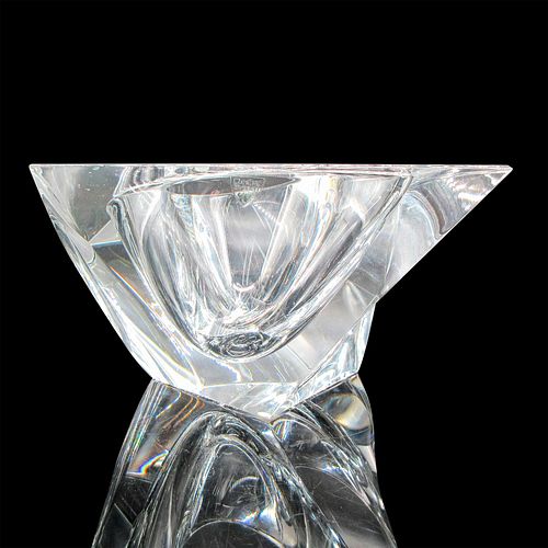 ORREFORS CRYSTAL SQUARE BOWL TORNADOClear  38dfef