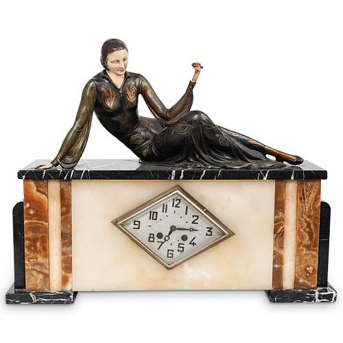 FRENCH ART DECO MANTLE CLOCKDESCRIPTION  38dffe