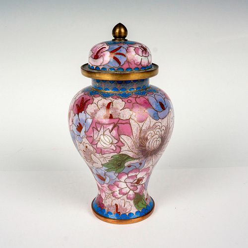 CHINESE CLOISONNE FLORAL COVERED 38e028