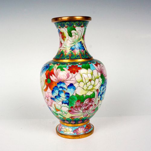CHINESE CLOISONNE COPPER FLORAL